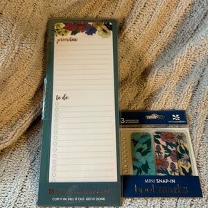 Set o/Erin Condren Snap In Planner +’s ! 1 pkg of 3 bookmarks/ snap in Dashboard
